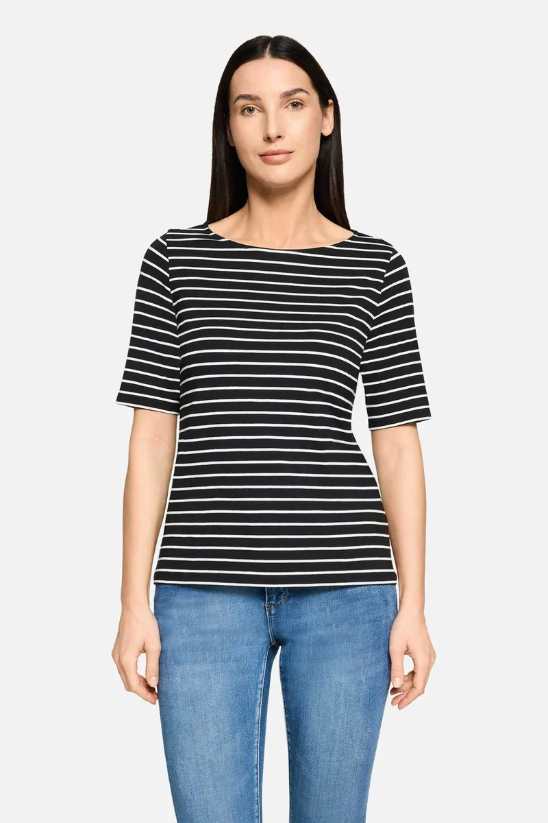 So Cosy γυναικεία μπλούζα με ριγέ print - 2451/8037 Ασπρόμαυρο