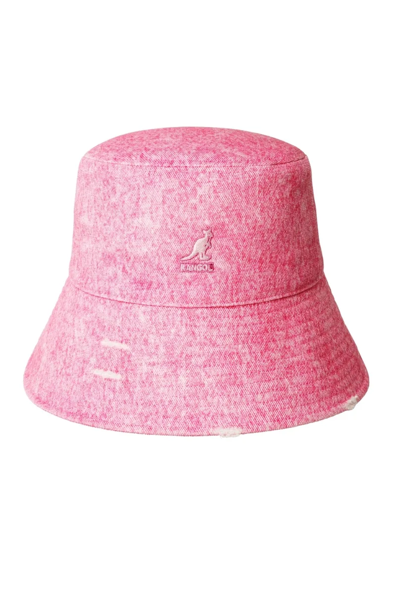 KANGOL Καπέλα WASHED DENIM BUCKET - PINK-K5444-PINK