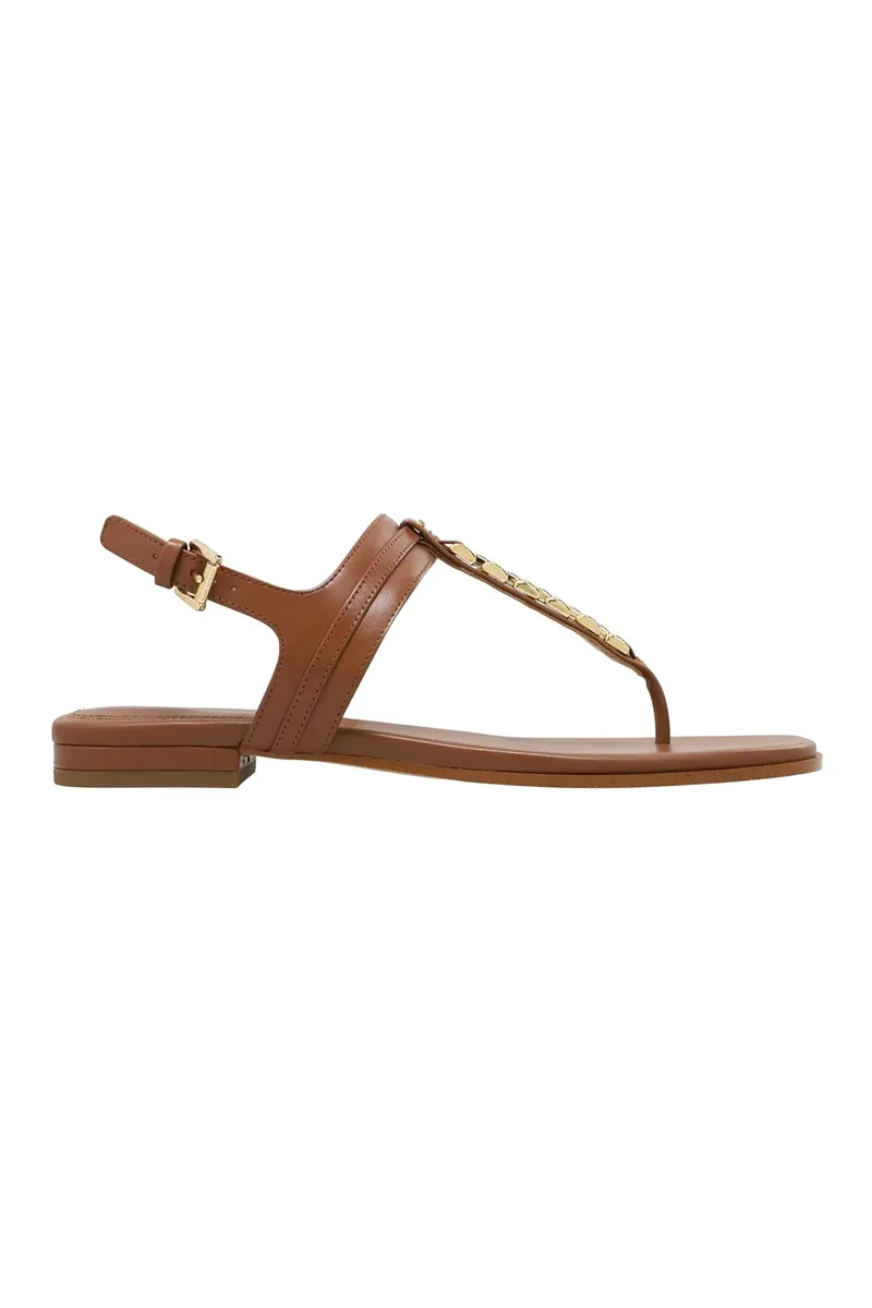 Michael Kors γυναικεία δερμάτινα σανδάλια "Marcia" - 40S6MCFS1L Ταμπά