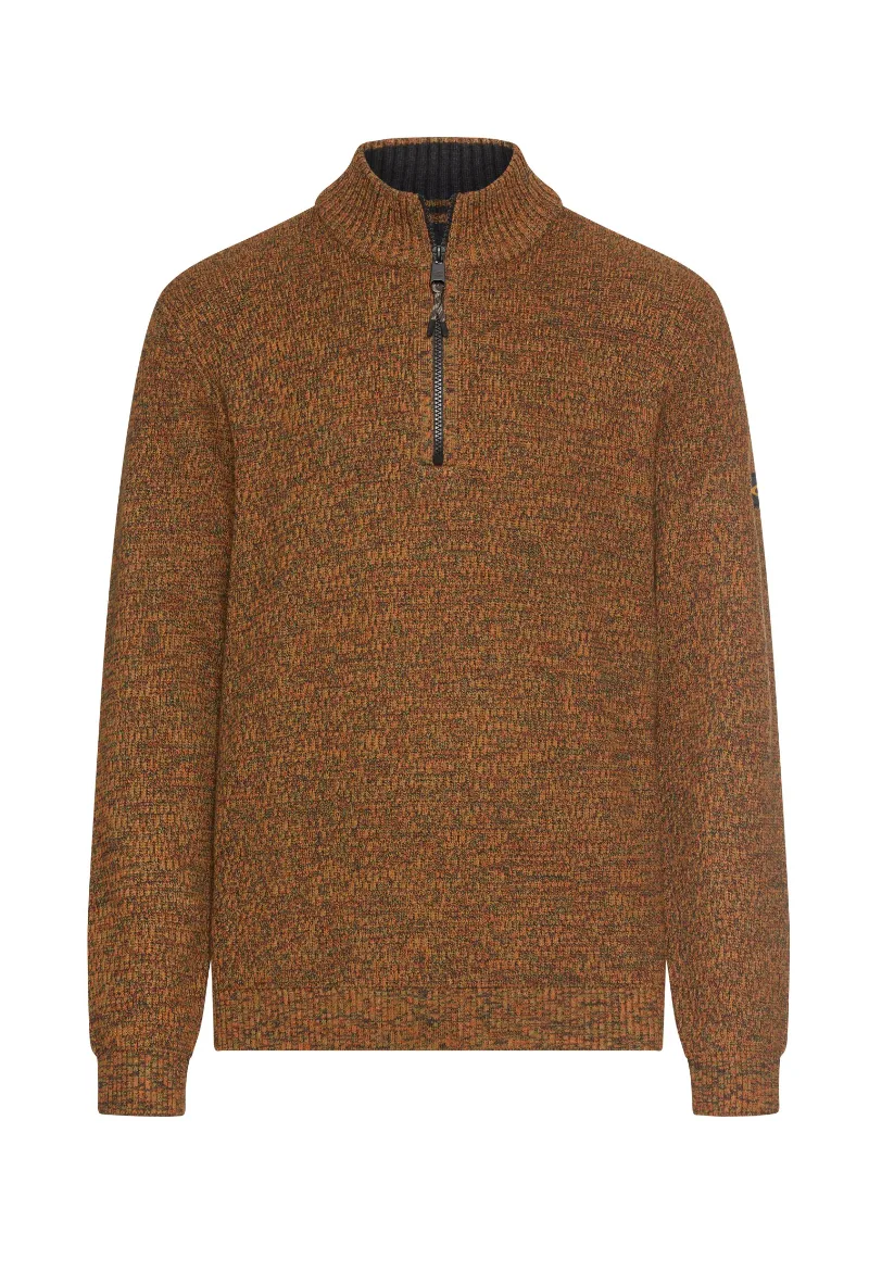 ΑΝΔΡΙΚΟ ΠΛΕΚΤΟ CAMEL ACTIVE PULLOVER TROYER ΚΑΝΟΝΙΚΗ ΓΡΑΜΜΗ ΠΟΡΤΟΚΑΛΙ/ΚΑΦΕ