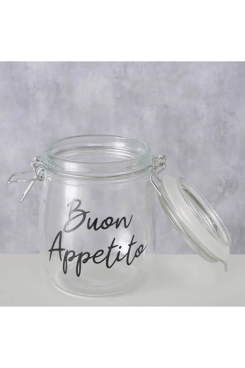 DOMUS HOMUS γυάλινο δοχείο αποθήκευσης με καπάκι "Cucina" 23 x 11 cm - 20-25-046