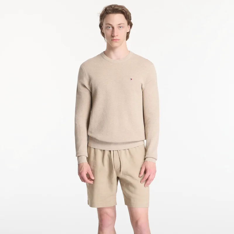 Πουλόβερ Tommy Hilfiger Essential Structure Crew Neck Batique khaki Heather XL
