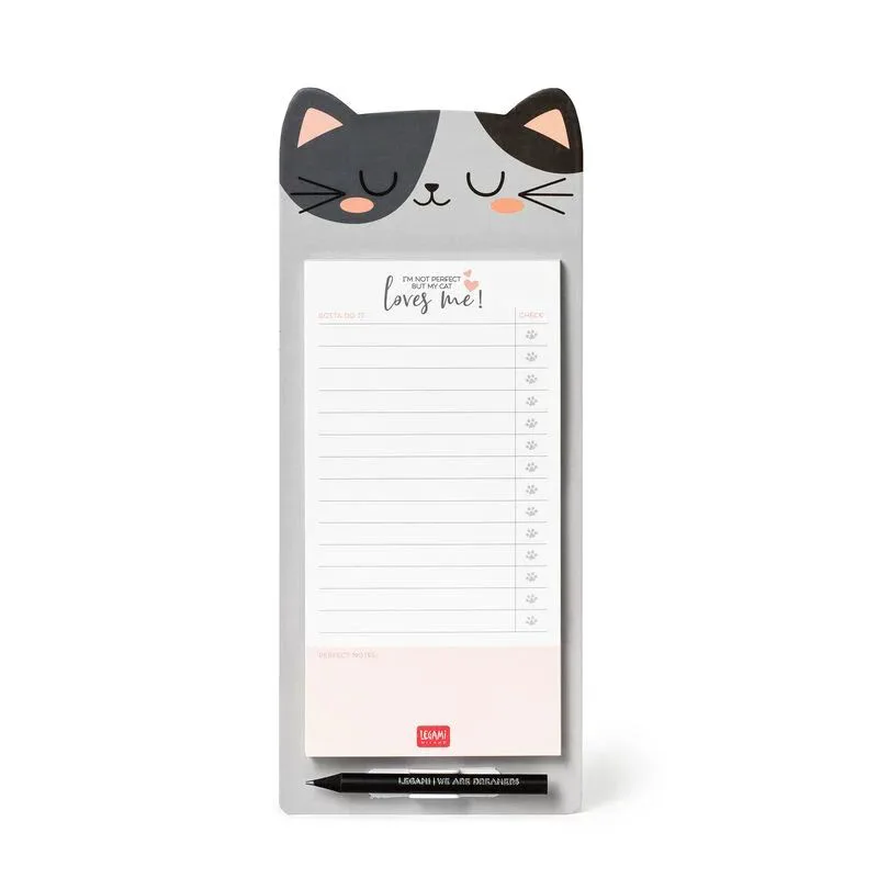 Μαγνητικό σημειωματάριο με μολύβι Legami - Magnetic notepad (Kitty)