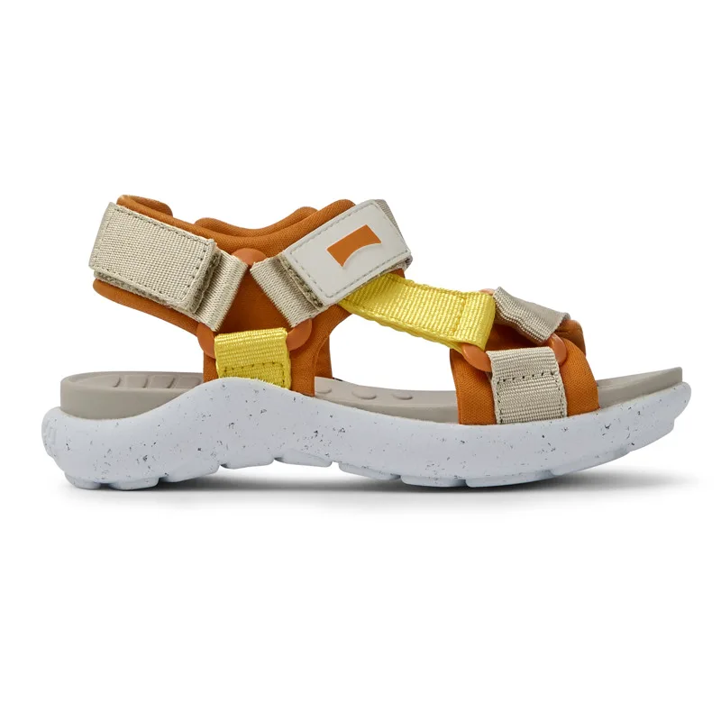 CAMPER Wous - Πέδιλα Για Κορίτσια - Μπεζ,Πορτοκαλί,Κίτρινο, Μέγεθος 26, Cotton fabric