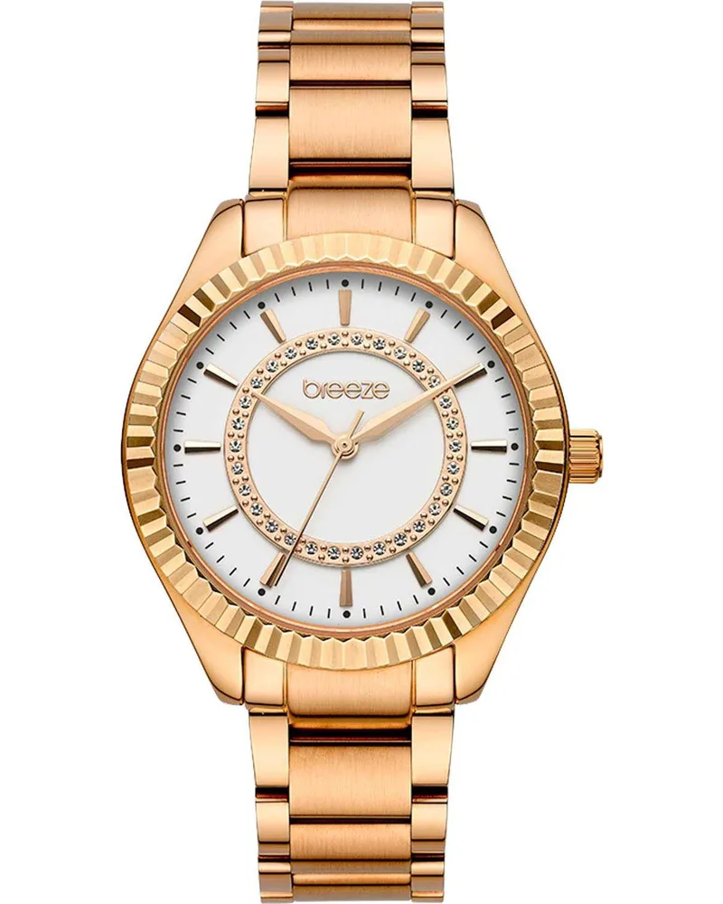 BREEZE Magnificent Crystals - 212471.4, Rose Χρυσό case with Stainless Steel Bracelet