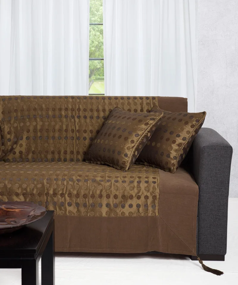Σετ Ριχτάρια 3 Τεμαχίων Silk Fashion 602 Πουά Λαδί