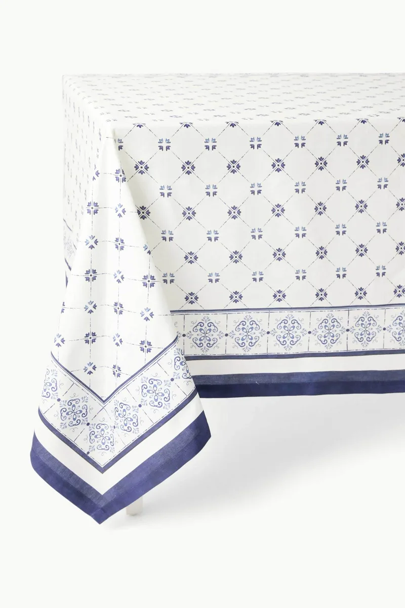 Coincasa βαμβακερό τραπεζομάντηλο με κέντημα 140 x 200 cm - 006813068 Λευκό
