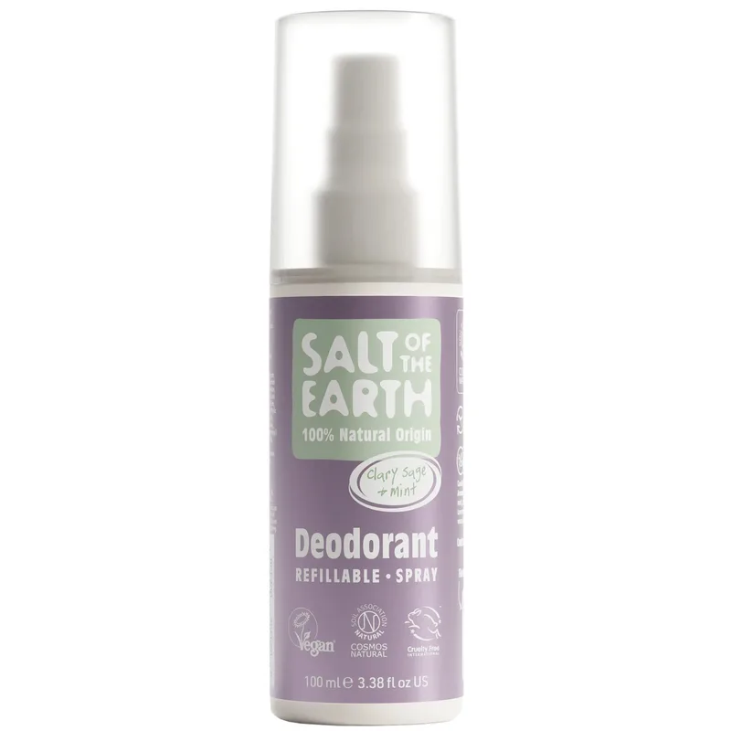 Salt of the Earth Deodorant Spray Αποσμητικό Σπρέι Φυσικής Προέλευσης με Άρωμα Φασκόμηλο & Μέντα 100ml - Carly Sage & Mint