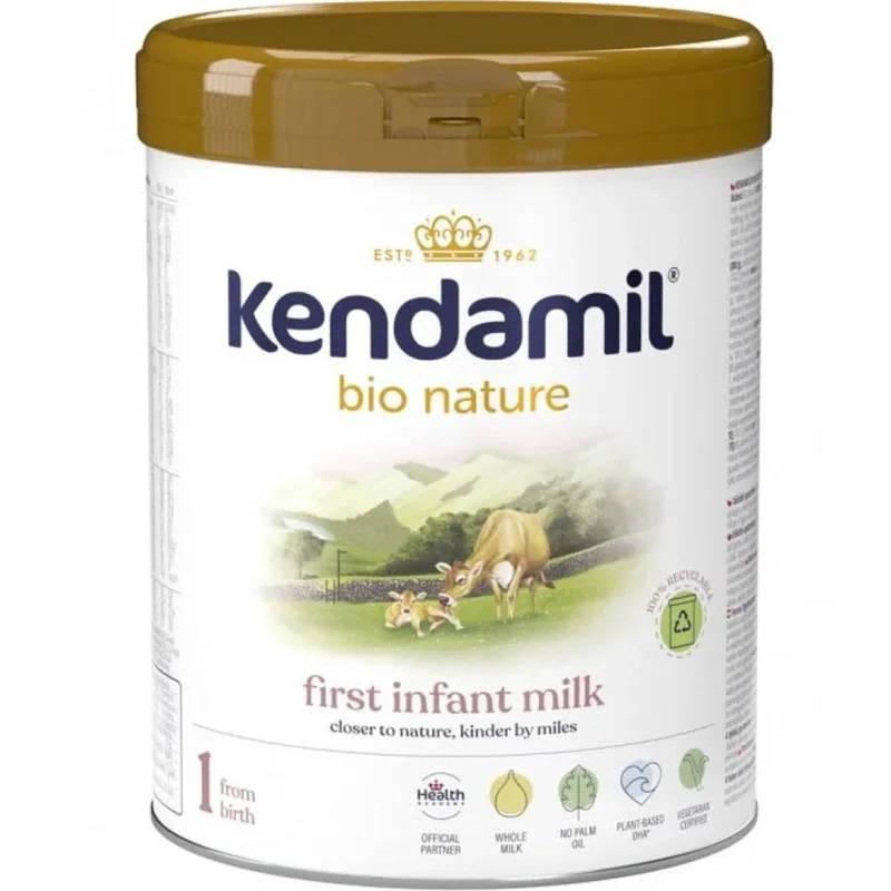 Kendamil Bio Nature First Infant Milk 1 Γάλα Πλήρες σε Σκόνη 1ης Βρεφικής Ηλικίας Βιολογικής Καλλιέργειας 0-6m 800g