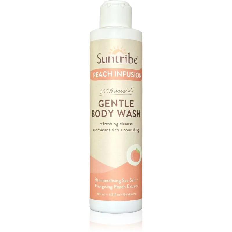 Suntribe Gentle Body Wash απαλό τζελ για ντους με εκχύλισμα ροδάκινου 200 ml