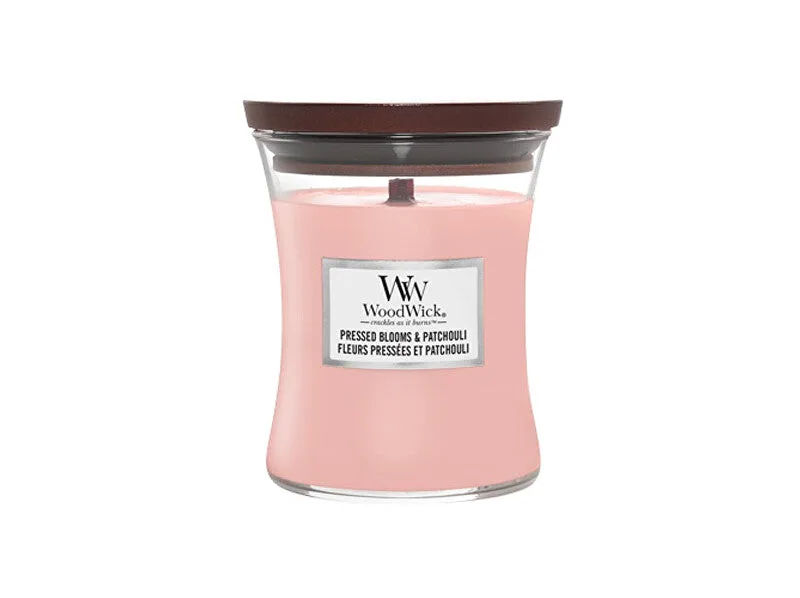 Woodwick Scented candle medium jar Pressed Blooms & Patchouli 275 g