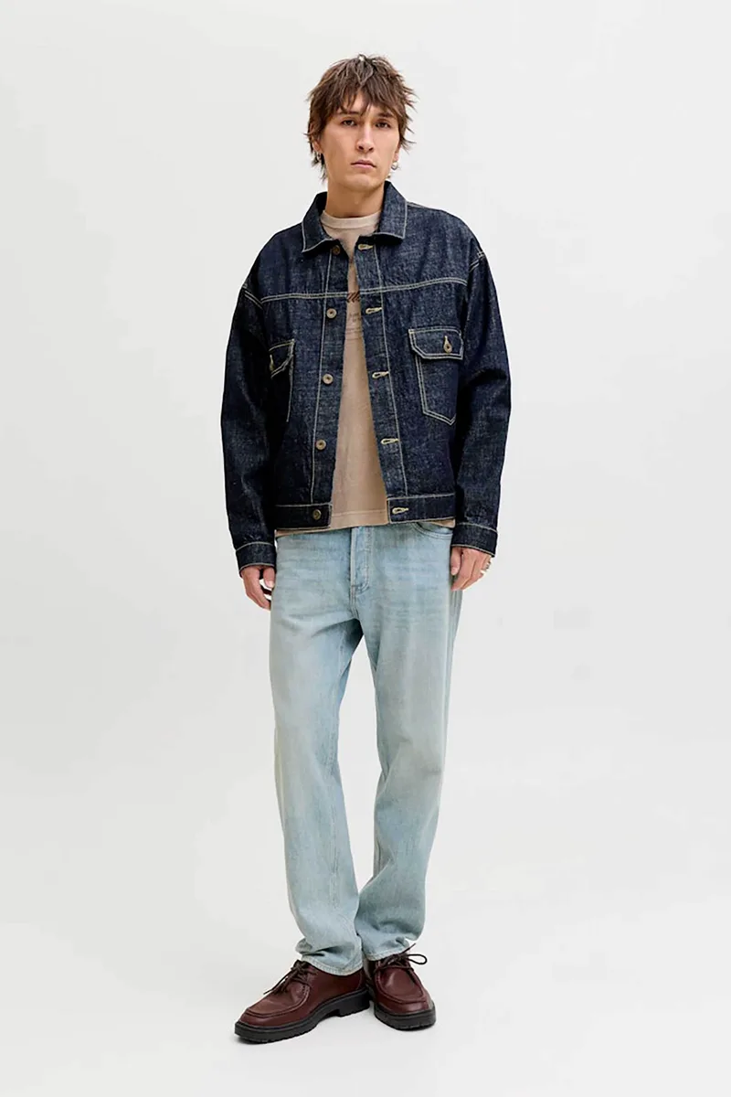 JACK & JONES ανδρικό τζιν παντελόνι πεντάτσεπο Relaxed Fit - 12289568 Denim Blue Ανοιχτό