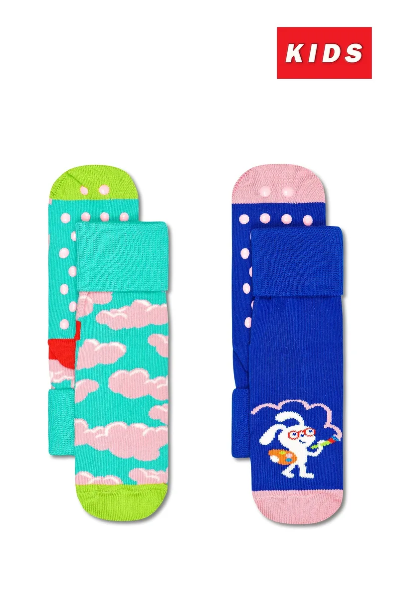 ΚΑΛΤΣΕΣ ΠΑΙΔΙΚΕΣ ΑΝΤΙΟΛΙΣΘΗΤΙΚΕΣ 2-PACK KIDS CLOUDS ANTI-SLIP ΠΟΛΥΧΡΩΜΟ