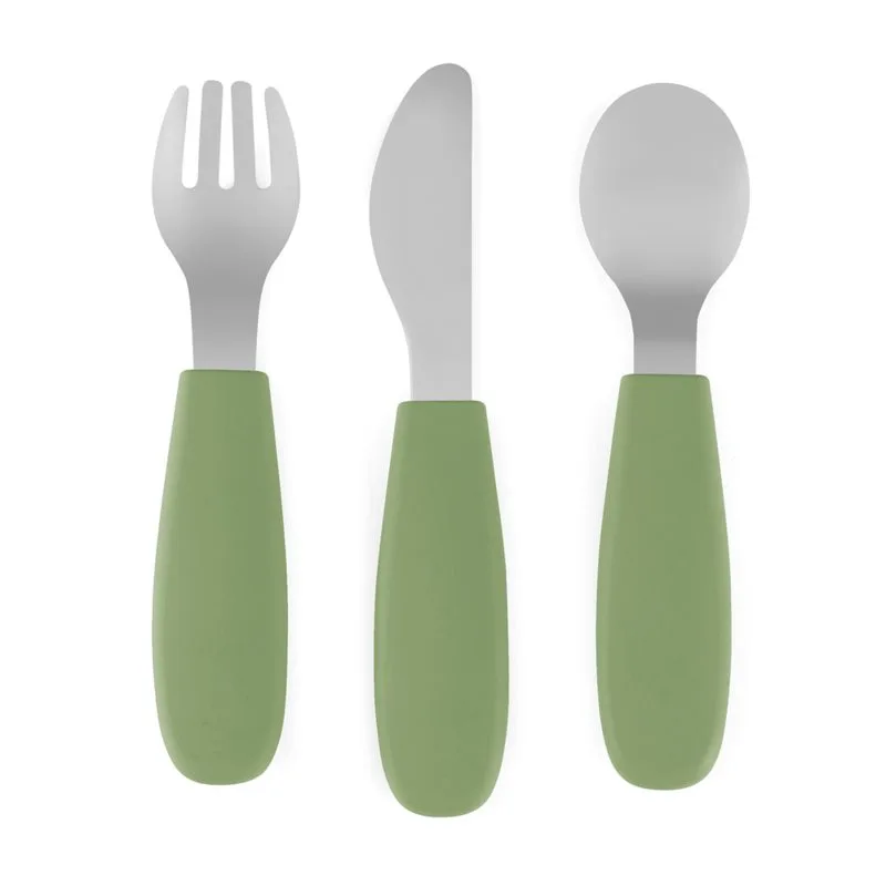 Petite&Mars Take&Match Stainless Steel Cutlery Set μαχαιροπίρουνο για παιδιά Sweet Pea 12m+ 3 τμχ