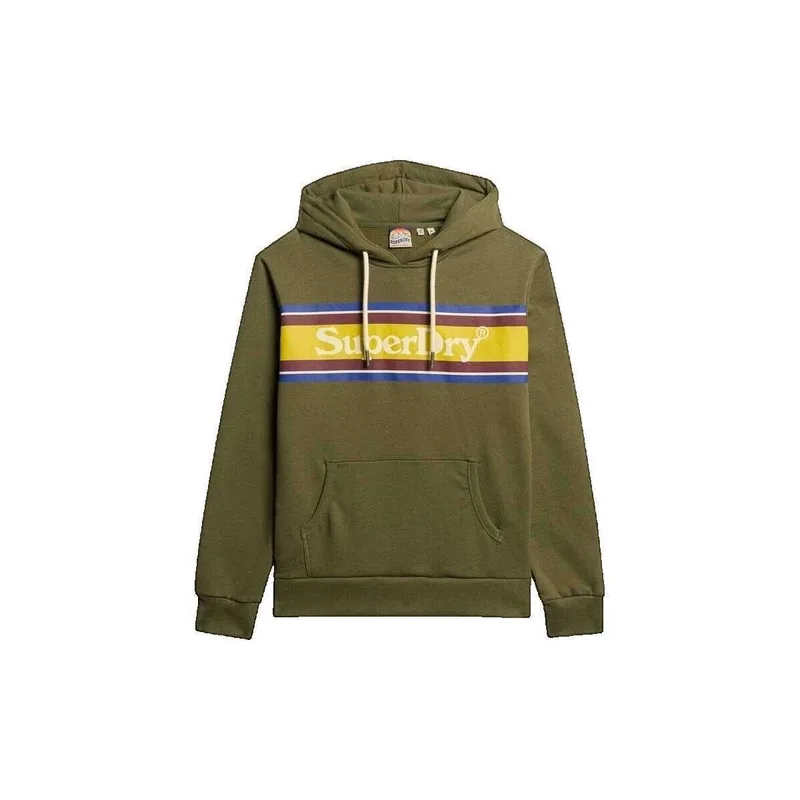 T-shirt με κουκούλα Superdry Venue Stripe Relaxed