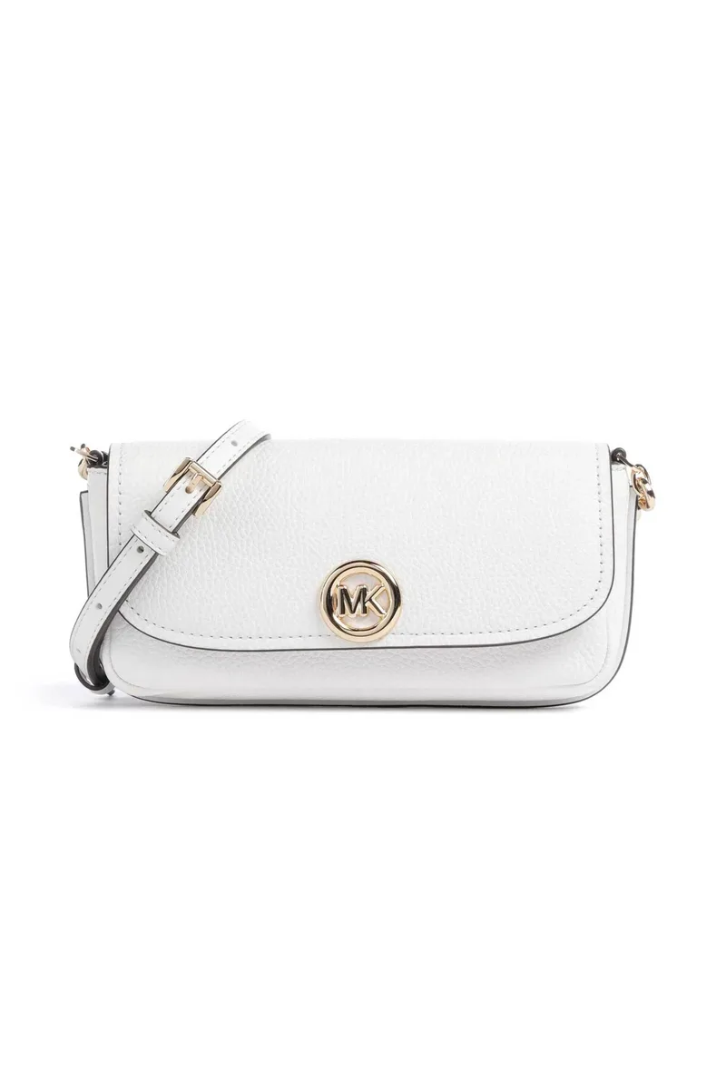 Michael Kors γυναικεία δερμάτινη τσάντα crossbody "Nolita Small" - 32S6GY5C5L Λευκό