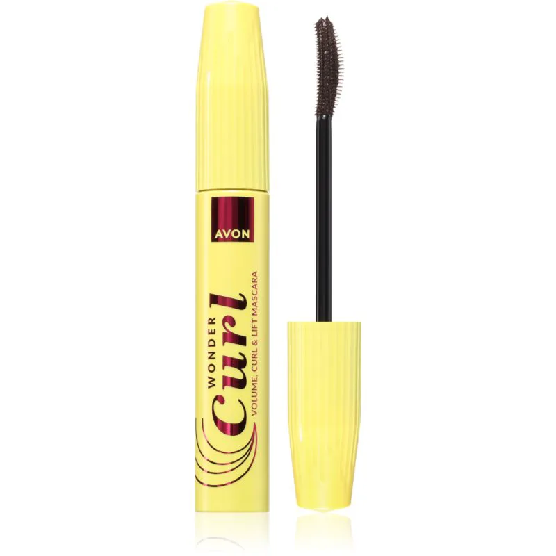 Avon Wonder Curl μάσκαρα για όγκο και περιστροφή των βλεφαρίδων απόχρωση Brown Black 10 ml