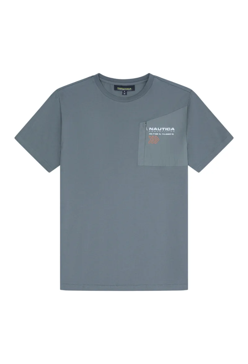 ΑΝΔΡΙΚΟ T-SHIRT NAUTICA ΚΟΝΤΟΜΑΝΙΚΟ ΧΑΚΙ