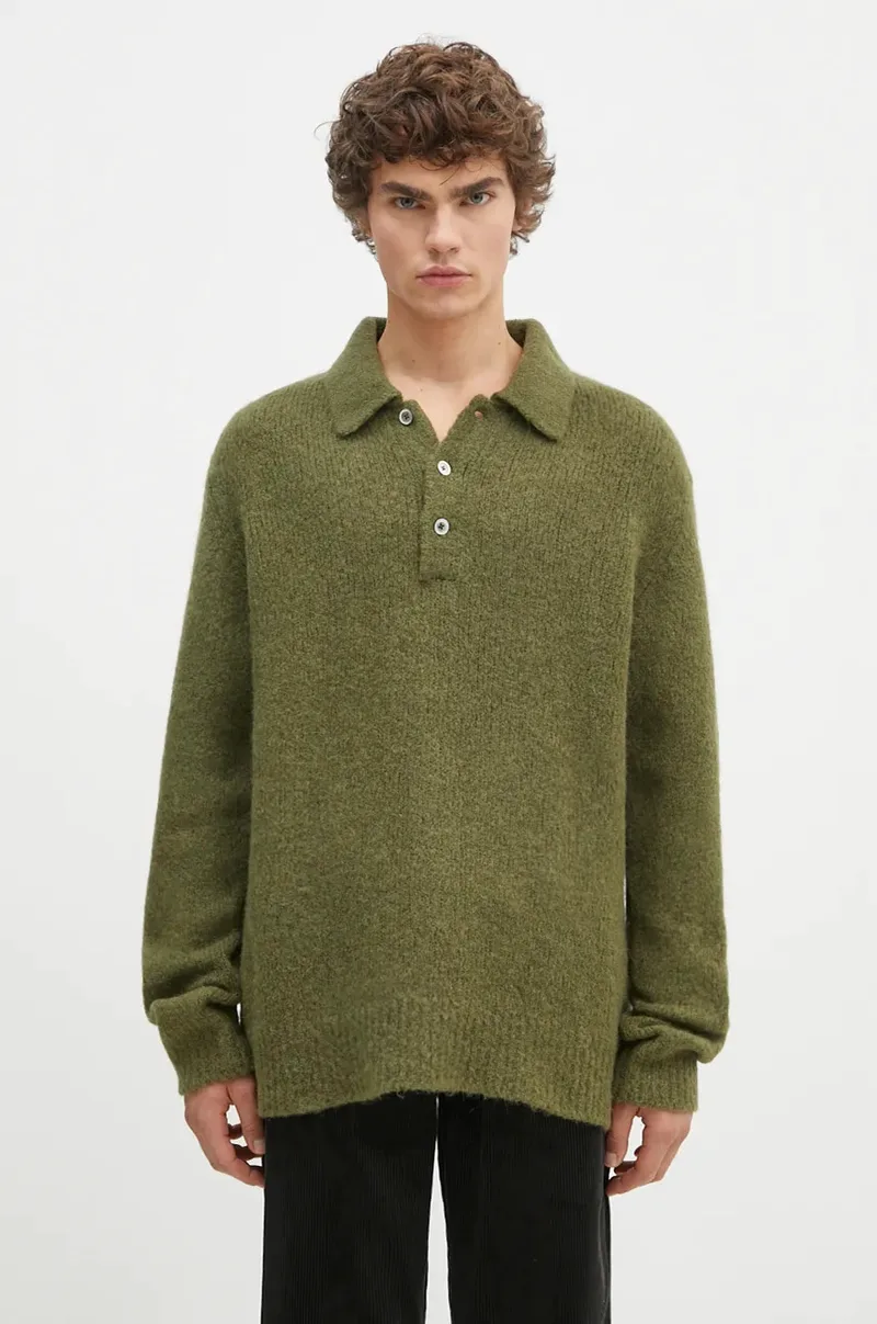 Μάλλινο πουλόβερ Norse Projects Rasmus Relaxed Brushed Polo