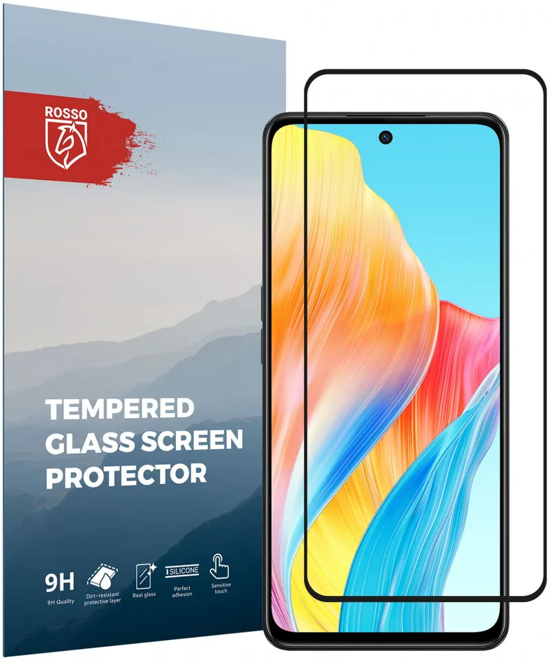 Κόκκινο Tempered Glass - FullFace Αντιχαρακτικό Προστατευτικό Γυαλί Οθόνης Oppo A98 - Black (8719246401169)