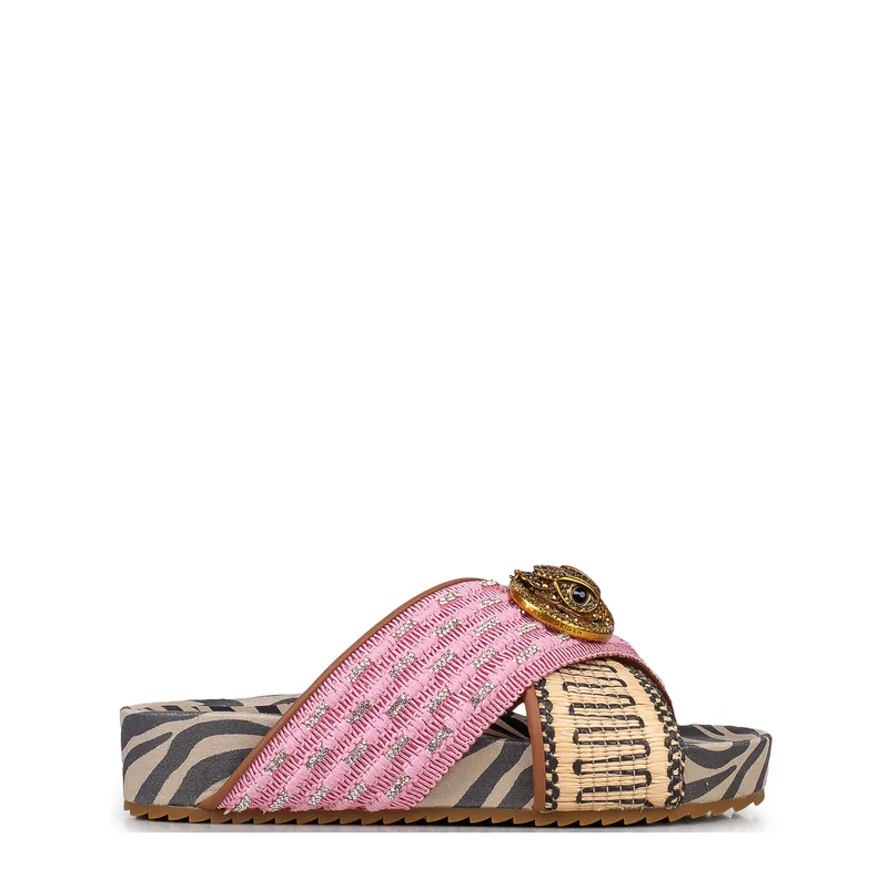 Πέδιλα-Σανδάλια γυναικεία Kurt Geiger Ρόζ 3973157999 Chelsea Cross Strap 262