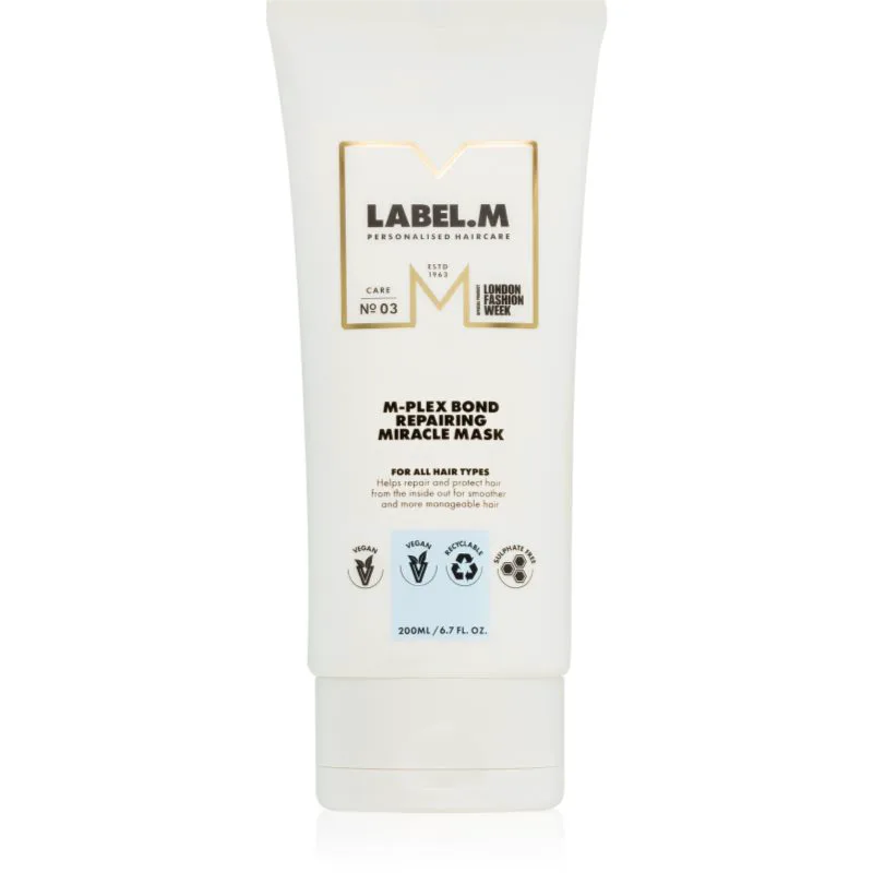 label.m M-Plex Bond Repairing Miracle Mask βαθιά θρεπτική μάσκα για όλους τους τύπους μαλλιών 200 ml