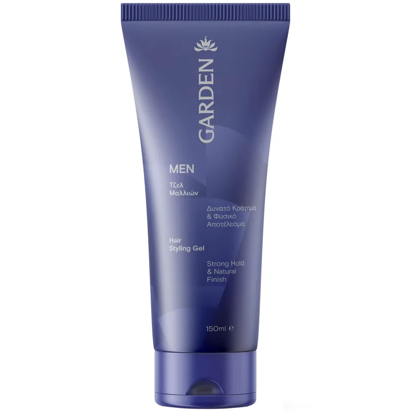 Garden Men Strong Hold & Natural Finish Hair Styling Gel Τζελ Μαλλιών για Δυνατό Κράτημα & Φυσικό Αποτέλεσμα 150ml