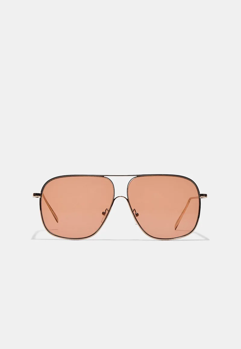 Stradivarius Τετράγωνα Γυαλιά Aviator Παστέλ Ροζ Os