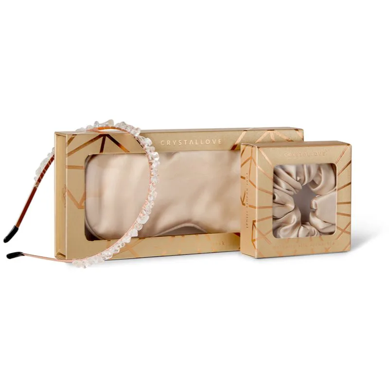 Crystallove Χρυσό Silk Set σετ δώρου για τα μαλλιά
