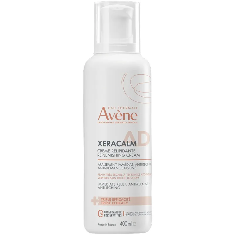 Avene Xeracalm A.D Lipid-Replenishing Cream Εξειδικευμένη Μαλακτική Κρέμα Προσώπου & Σώματος Αναπλήρωσης Λιπιδίων για Ανακούφιση του Ξηρού με Τάση για Ατοπικό Έκζεμα & Αίσθημα Κνησμού Δέρματος 400ml