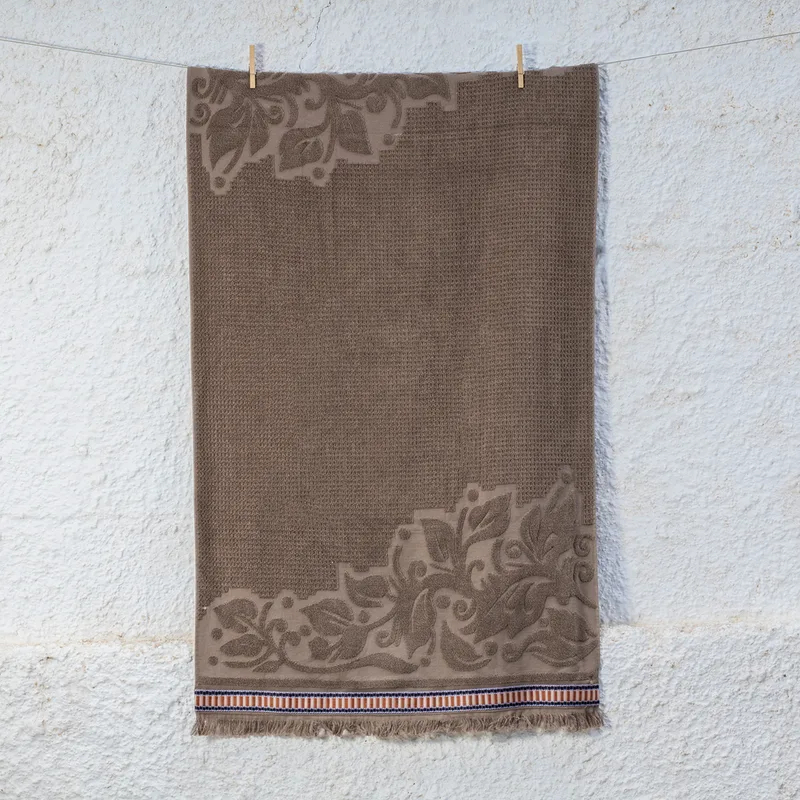 Πετσέτα Θαλάσσης (80x150) White Fabric Dunara Μπεζ
