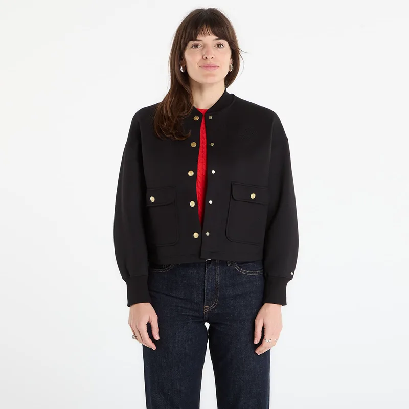 Μπουφάν Tommy Hilfiger Χρυσό Button Bomber Black M