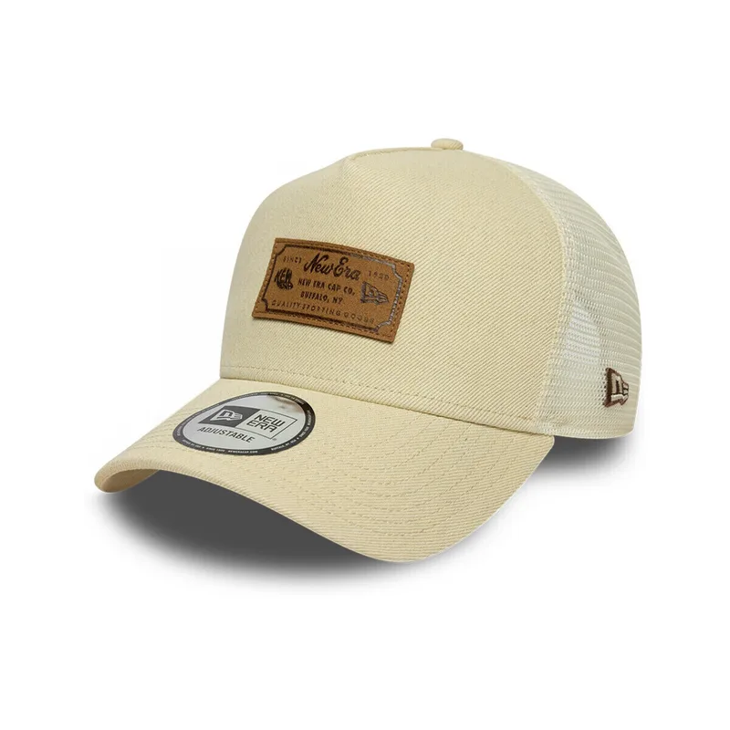 Κασκέτο New-Era Denim leather patch trucker newera