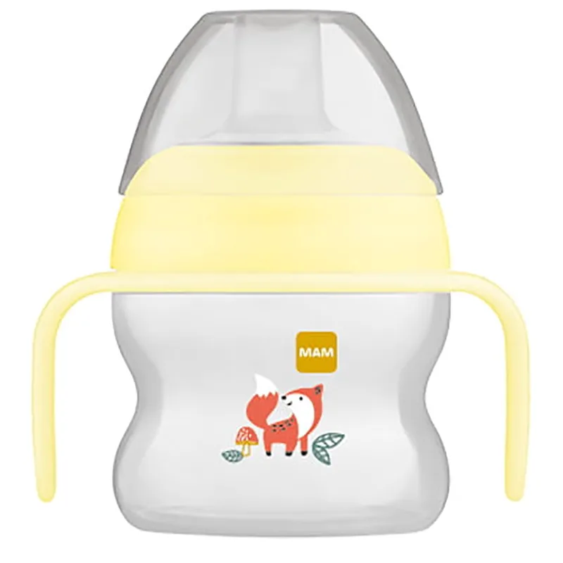 Mam Starter Cup Κωδ 462 Εκπαιδευτικό Κύπελλο με Λαβές για Αυτόνομο Κράτημα & Πολύ Μαλακό Στόμιο 4m+ 150ml - Κίτρινο