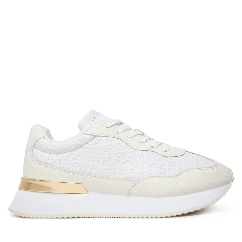 Αθλητικά Tommy Hilfiger Th Chic Monogram Runner FW0FW09464 Λευκό
