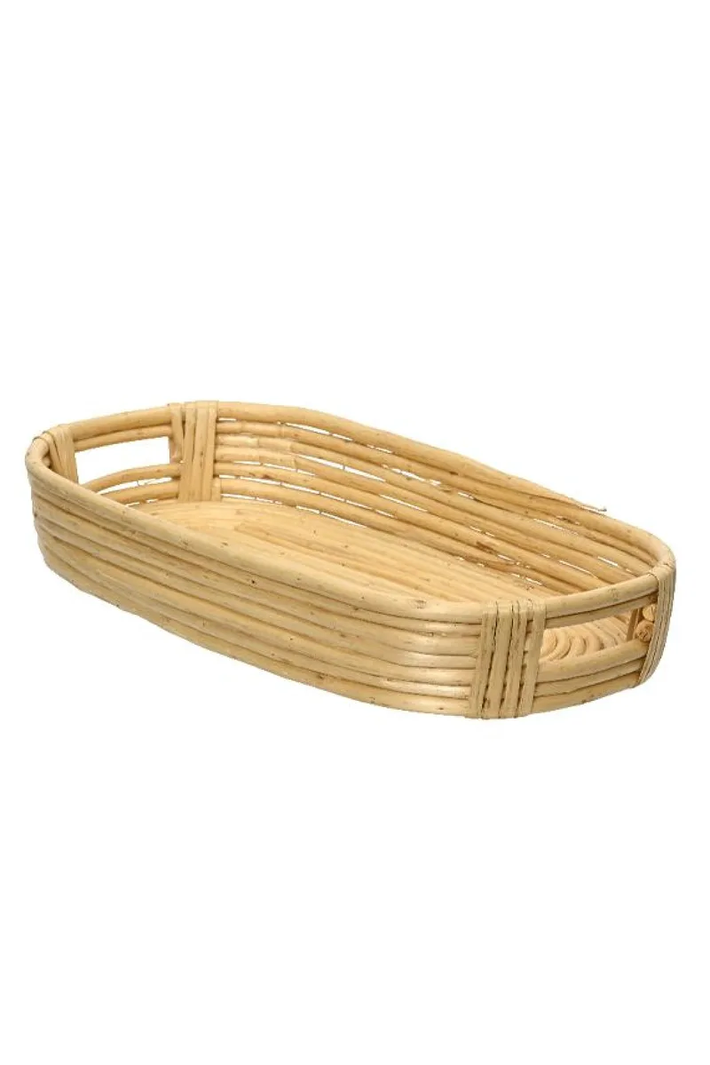 Δισκος Απο Ινδοκαλαμο Οβαλ 48Cm 26x48x8cm Μονόχρωμο Kaeming