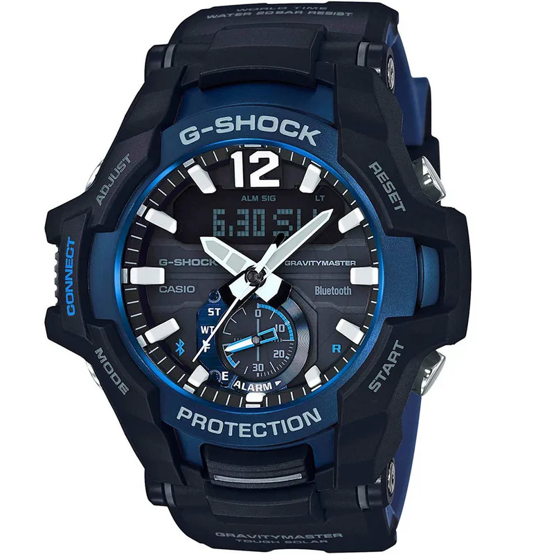 CASIO G-SHOCK Gravitymaster Solar Bluetooth Black Rubber GR-B100-1A2ER