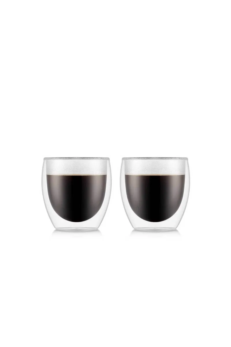 Bodum σετ ποτήρια double wall 250 ml διάφανο "Pavina" (2 τεμάχια) - 4558-10