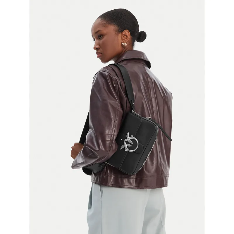 Τσάντα PINKO Love One Slouchy Zip Mini AI 25-26 PLTT 105345 A2JG Μαύρο
