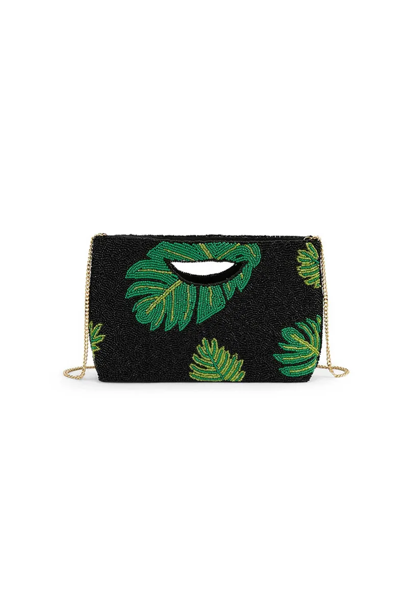 Wild Paris γυναικείο clutch με κέντημα "Leti" - LETI/SS26 Μαύρο