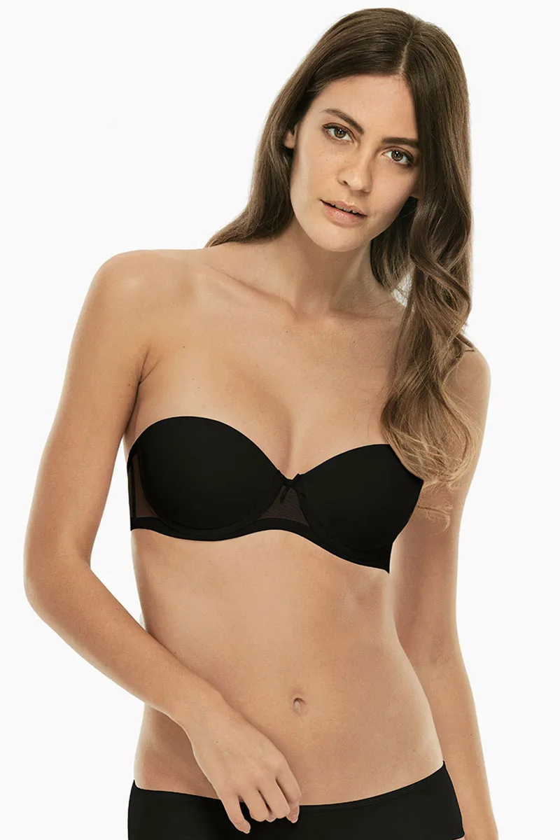 Lovable γυναικείο σουτιέν με διαφάνεια "Celebrity Secret" cup D - LOV-14129D Μαύρο