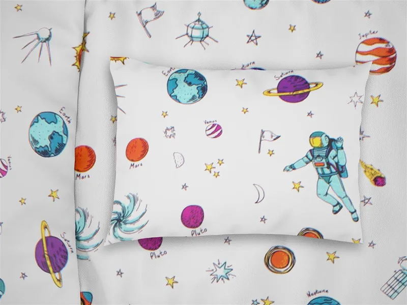 Μαξιλαροθήκη Bebe Φάκελος Βαμβακερή 35x45εκ. Space 188 White DimCol (Ύφασμα: Βαμβάκι 100%, Χρώμα: Λευκό) - DimCol - 31111646013