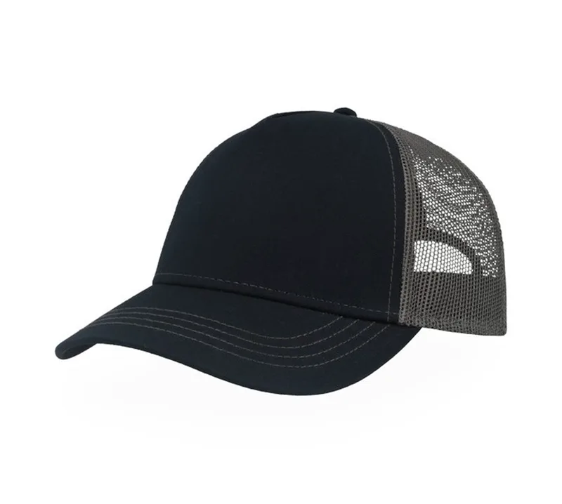 Πεντάφυλλο καπέλο τζόκεϊ με δίχτυ Atlantis S-Rapper Canvas Navy/Grey