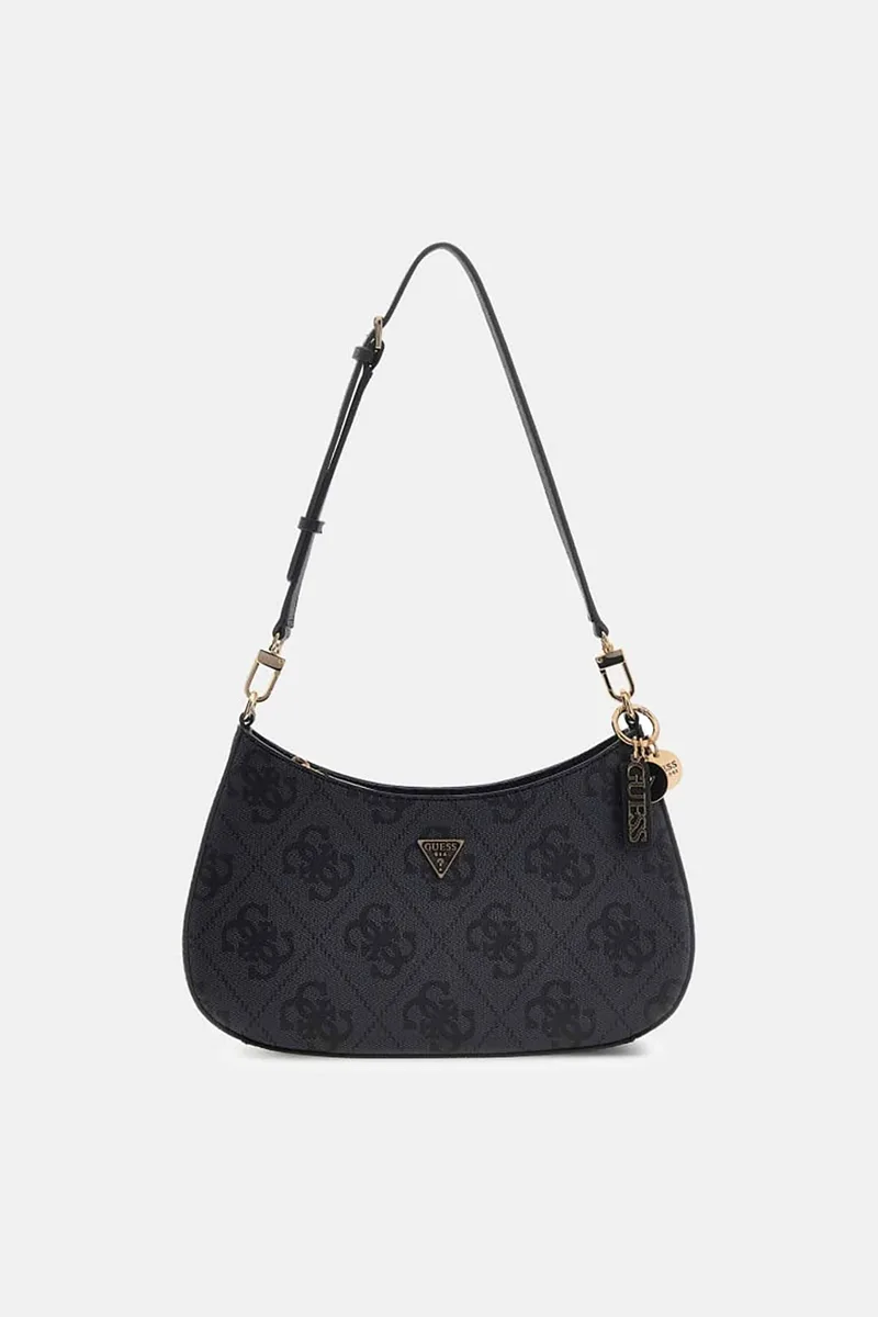 Guess γυναικεία τσάντα ώμου με all-over logo print "Noelle II" - HWSO9672180 Ανθρακί