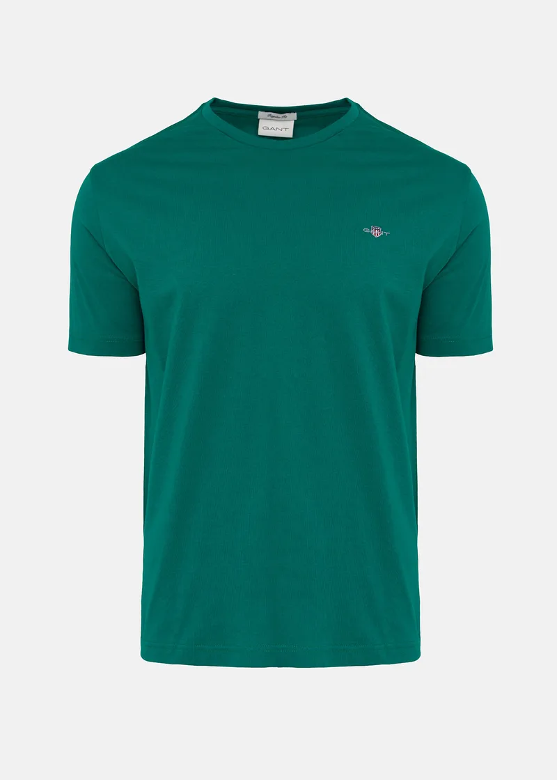 GANT Κοντομάνικη Μπλούζα της σειράς Shield - 2003184 322 Deep Green