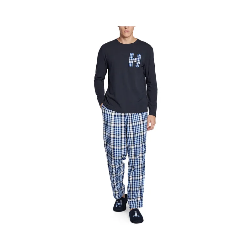 Πιτζάμες Tommy Hilfiger LONGSLEEVE PANTS SLIPPERS PYJAMA SET MEN