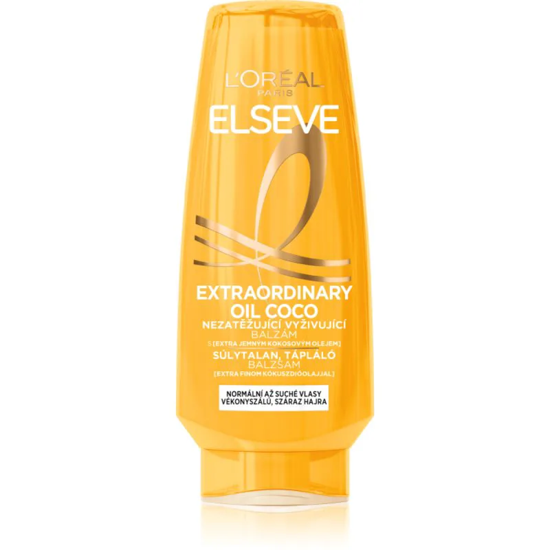 L’Oréal Paris Elseve Extraordinary Oil Coconut θρεπτικό βάλσαμο για κανονικά έως ξηρά μαλλιά 200 ml