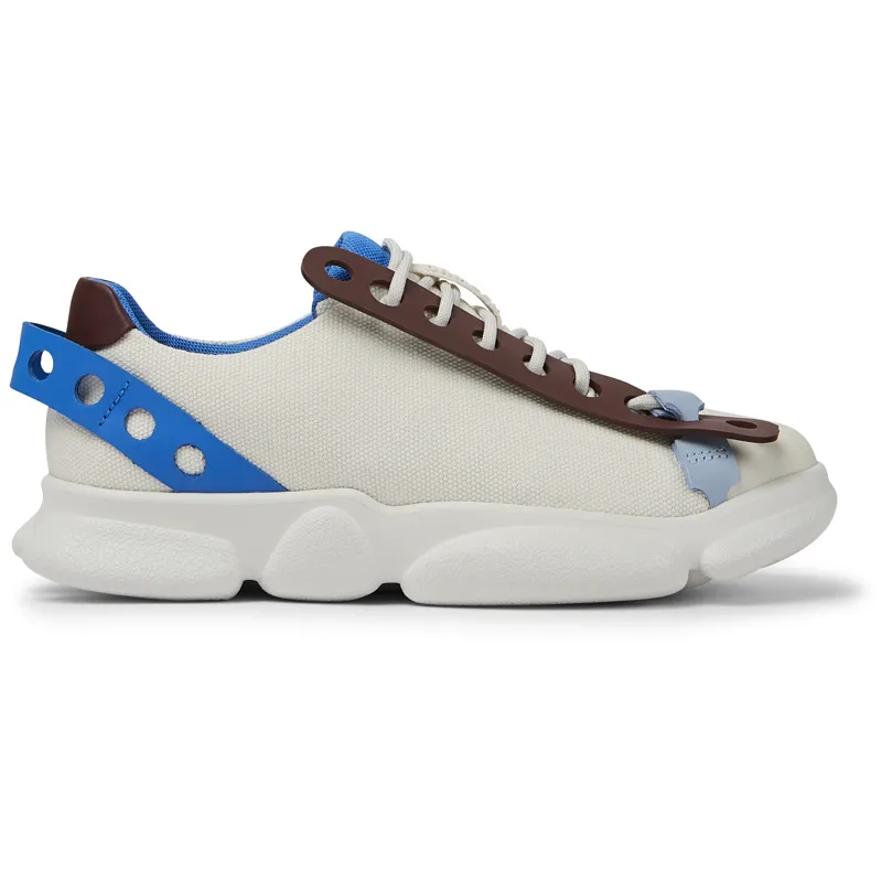 CAMPER Twins - Sneakers Για Γυναικεία - Λευκό, Μέγεθος 41, Cotton fabric/Smooth leather