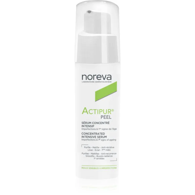 Noreva Actipur Peel Concentrated Intensive Serum ορός πίλινγκ για απολέπιση για ευαίσθητη επιδερμίδα με τάση για ακμή 30 ml
