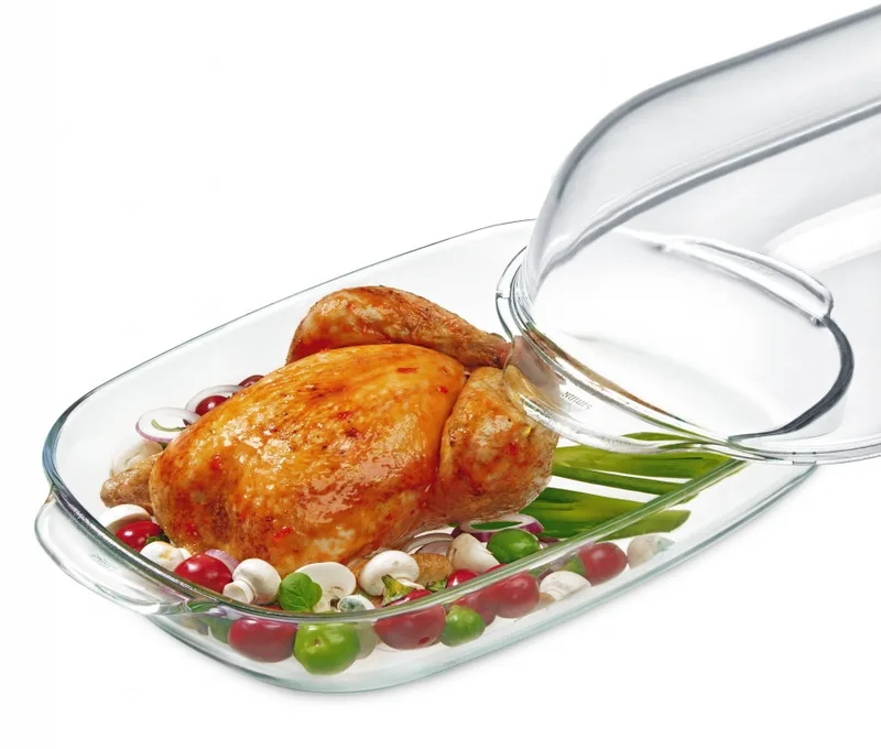 Simax Γάστρα Πυρίμαχη 42cm Με Γυάλινο Καπάκι 8Lt